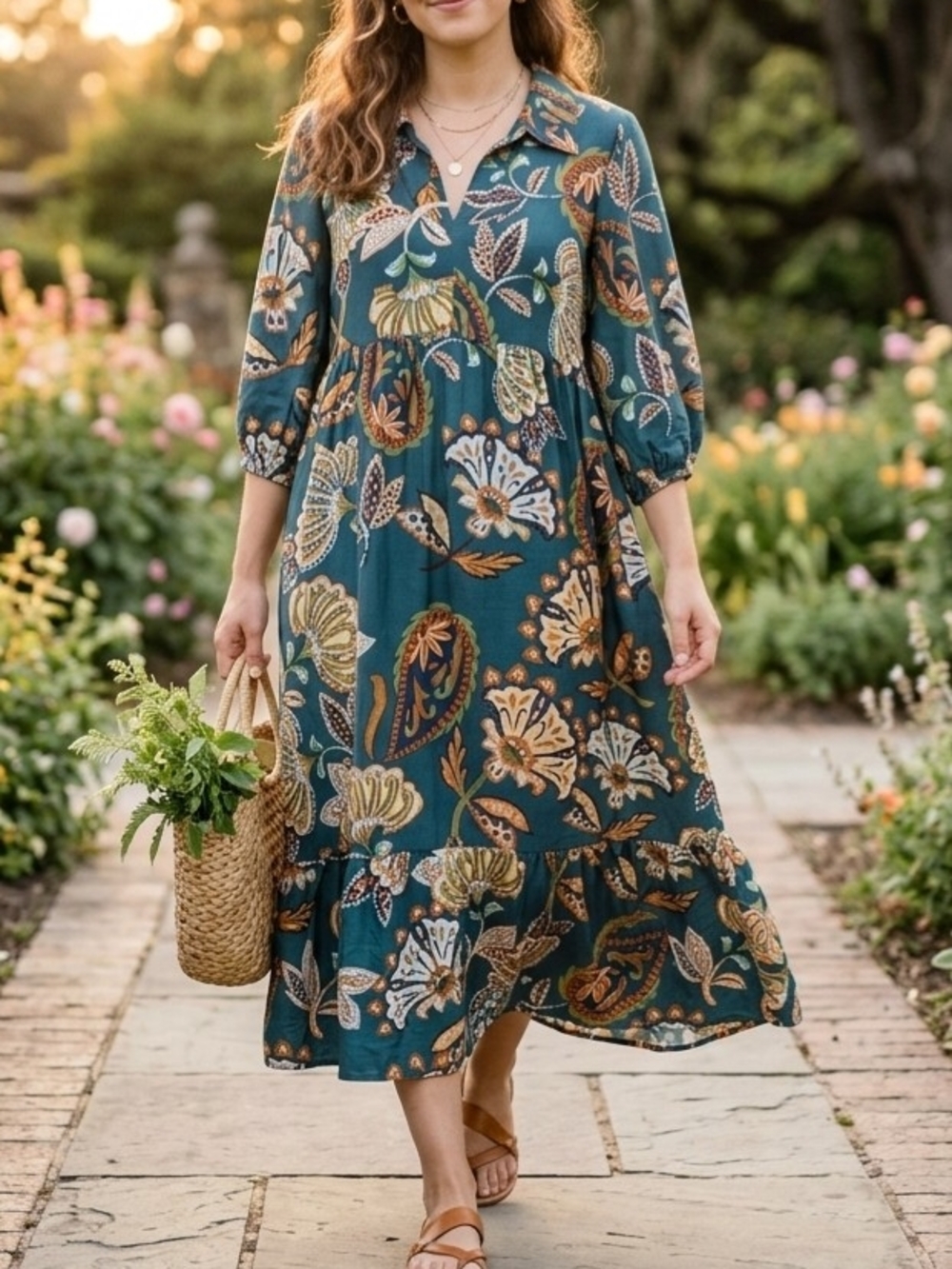 Homebody The Kaylee Midi Dress Small NWT Floral Paisley Boho